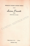 Pavarotti, Luciano - Signed Program New York 1973