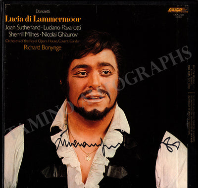 Pavarotti, Luciano - Signed LP Record Lucia di Lammermoor