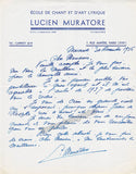 Muratore, Lucien - Set of 2 Autograph Letters Signed + Ad Clip