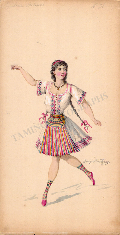 Bartezago, Luigi - Lot of 5 Original Costume Drawings