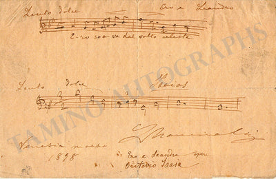 Mancinelli, Luigi - Autograph Music Quote Signed