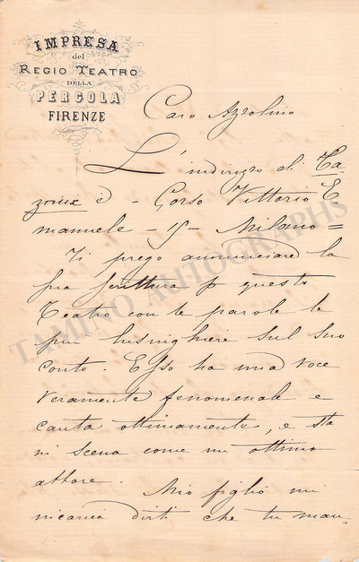 Ronzi, Luigi - Autograph Lot