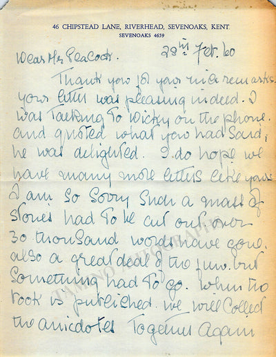 Sokolova, Lydia - Autograph Letter Signed 1960