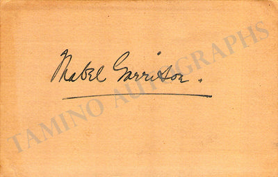 Garrison, Mabel - Signed Card