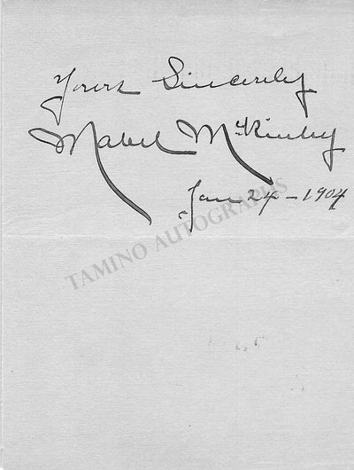McKinley, Mabel - Signed Album Page 1904