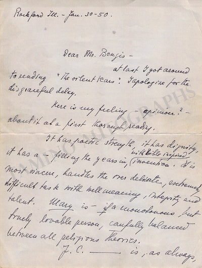 Christians, Mady - Set of 5 Signed Letters