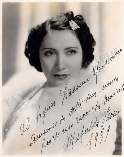 Favero, Mafalda - Signed Photograph 1939
