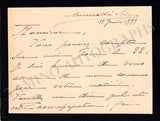 Godard, Magdeleine - Set of 4 Autograph Notes Signed 1899