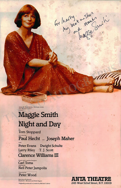 Smith, Maggie - Signed Poster "Night and Day"