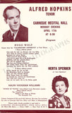 Male Singers - Collection of 90+ Playbills, Brochures & Programs
