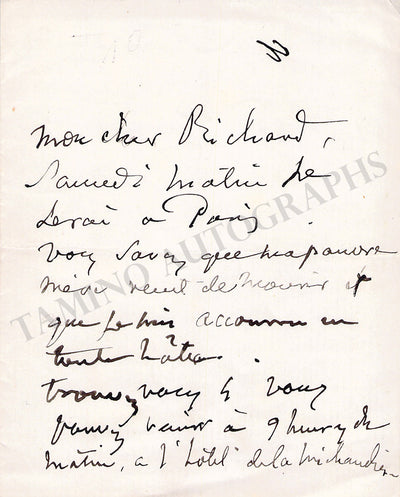 Garcia, Manuel Jr. - Set of 2 Autograph Notes Signed