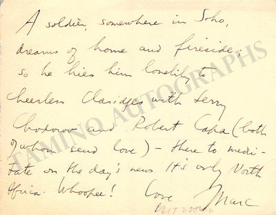 Blitzstein, Marc - Autograph Note Signed