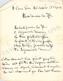 Legay, Marcel - Autograph Poem 1889