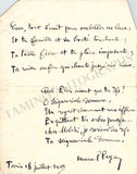 Legay, Marcel - Autograph Poem 1889