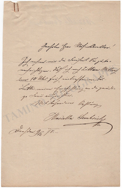 Sembrich, Marcella - Autograph Manuscripts (Various Options)