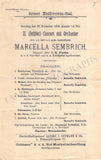 Sembrich, Marcella - Concert Program Vienna 1896