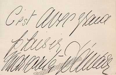 D'Alvarez, Marguerite - Signed Card