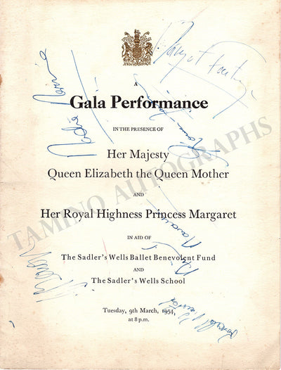 Fonteyn, Margot - Nerina, Nadia & Others - Signed Program ROH 1954