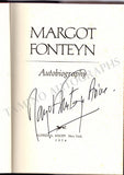 Fonteyn, Margot - Signed Book "Margot Fonteyn Autobiography"