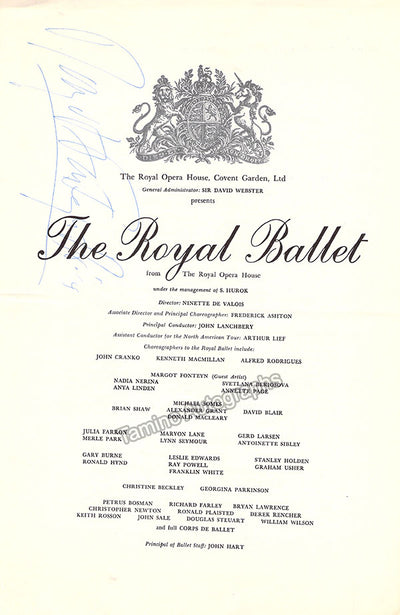 Signed Program Ondine (1960*)