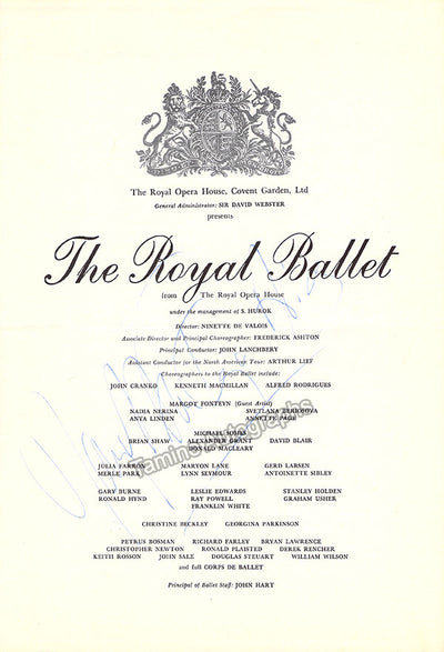 Signed Program  Ondine (1960)