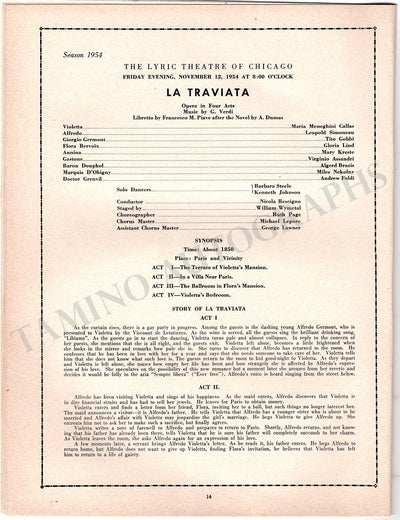 La Traviata (Nov. 12 1954)