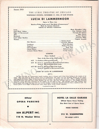 Lucia di Lammermoor (Nov. 17 1954)