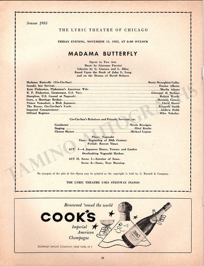 Madama Butterfly & Il Trovatore (Nov. 8 & 11 1955)