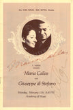 Callas, Maria - Di Stefano, Giuseppe - Signed Program Philadelphia 1974