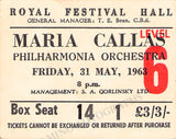 Callas, Maria - Concert Program London 1963