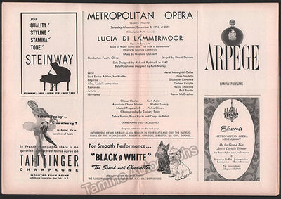 Callas, Maria - Program Lucia di Lammermoor Met 1956