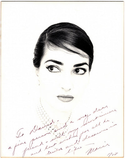 Callas, Maria - Large Signed Photo 1958
