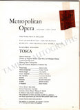 Callas, Maria - Unsigned Program Tosca 1955 Met Opera