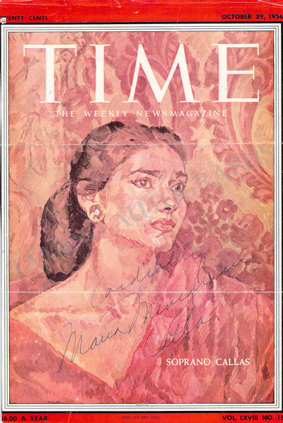 Callas, Maria - Signed Time Magazine Cover