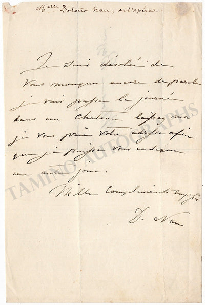 Nau, Maria Dolores - Set of 3 Autograph Letters Signed