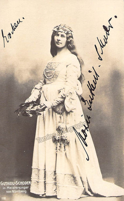 Gutheil-Schoder, Marie - Signed Photograph in Die Meistersinger + Autograph Letter Signed