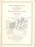 Jeritza, Maria - Signed Program Tosca 1925