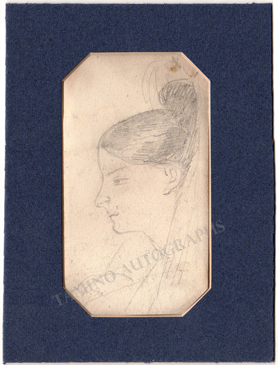Malibran, Maria - Original Pencil Drawing