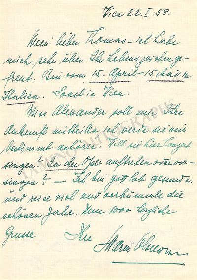 Olszewska, Maria - Lot of 4 Autograph Letters Signed