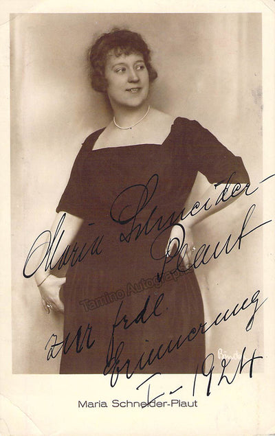 Schneider-Plaut, Maria - Signed Photograph