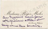 Roger-Miclos, Marie-Aimee - Set of 4 Autograph Letters Signed