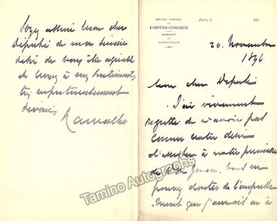 Carvalho, Leon - Autograph Letter Lot