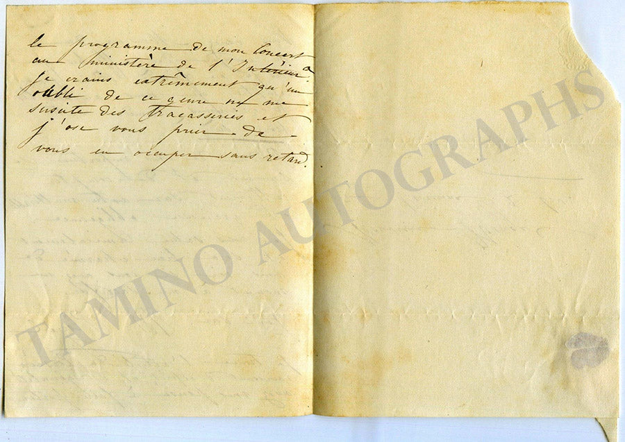 Marie Pleyel Autograph Letters Signed Set x 4 Tamino