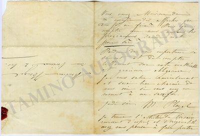 Pleyel, Marie - Set of 4 Autograph Letters Signed