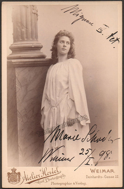 Gutheil-Schoder, Marie - Signed Cabinet Photograph 1898