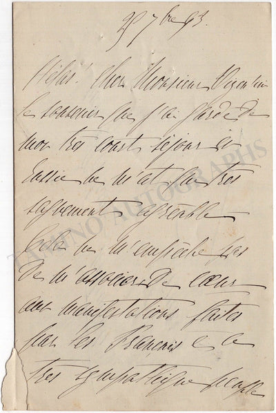 Samary, Marie - Autograph Letter Signed 1893