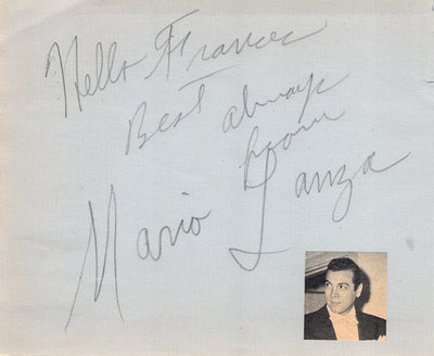 Lanza, Mario - Signed Album Page