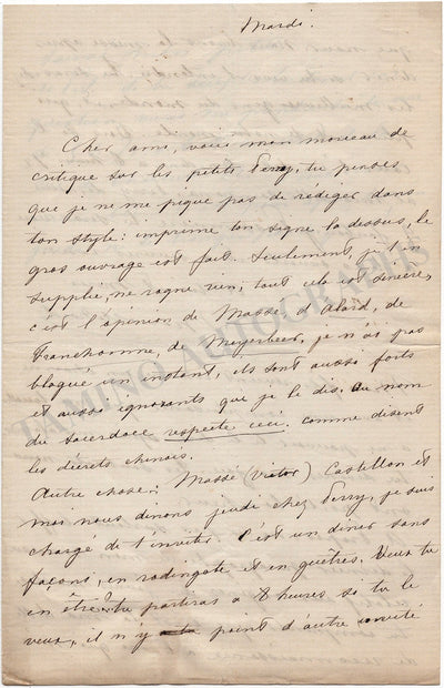 Uchard, Mario - Set of 3 Autograph Letters Signed