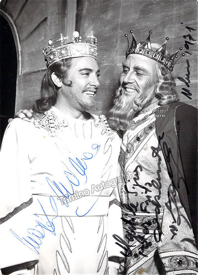 Del Monaco, Mario - Zaccaria, Nicola - Double Signed Photograph in Lohengrin