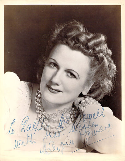 LAWRENCE, Marjorie (Various Autographs)